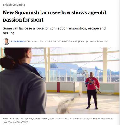 New Squamish lacrosse box shows age-old passion for sport