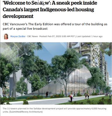'Welcome to Sen̓áḵw': A sneak peek inside Canada's largest Indigenous-led housing development
