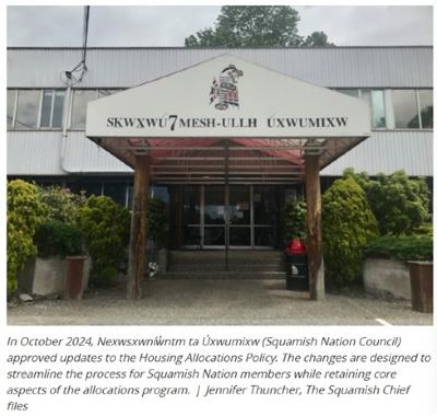 Squamish Nation updates housing policy