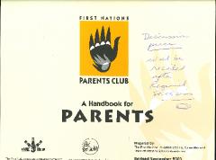 First Nations Parents Club: A Handbook for Parents