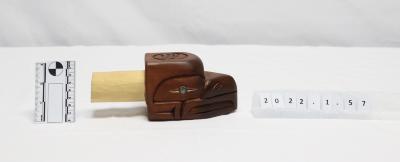 Carving, eagle rattle. 