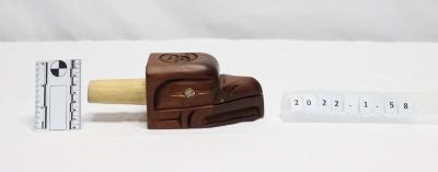 Carving, eagle rattle.