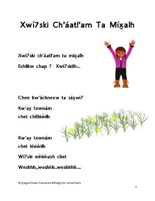 Xwí7ski Ch’áatl’am Ta Míx̱alh - Let’s Go on a Bear Hunt