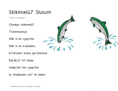 Skikimelú7 Slulum - Little Salmon Song