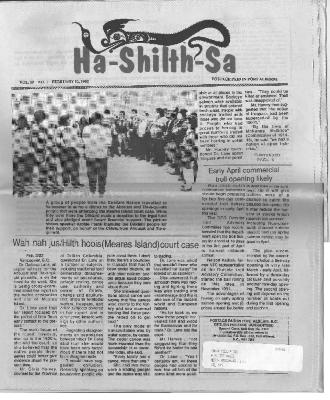 Ha-Shilth-Sa, Volume 19, No. 1