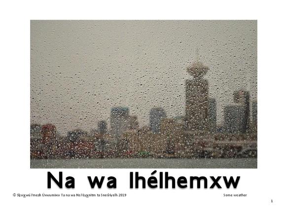Na wa lhélhemxw - Weather Flashcards