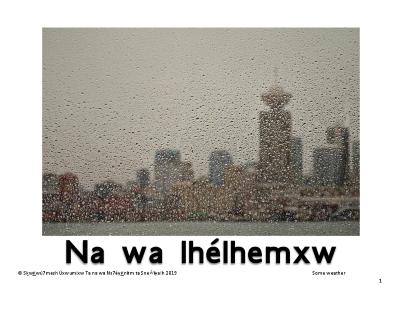 Na wa lhélhemxw - Weather Flashcards