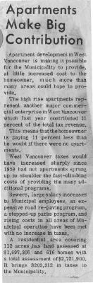 Apartments Make Big Contribution
