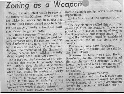 Zoning as a Weapon