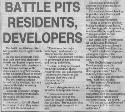 Battle Pits Residents, Developers