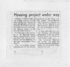 Housing project under way