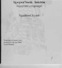 Sḵwx̱wú7mesh sníchim - Squamish Language