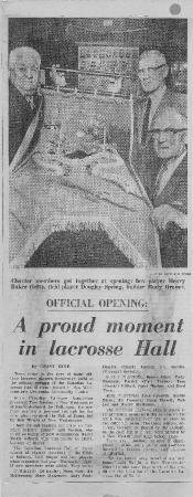 Official Opening: A proud moment in lacrosse Hall