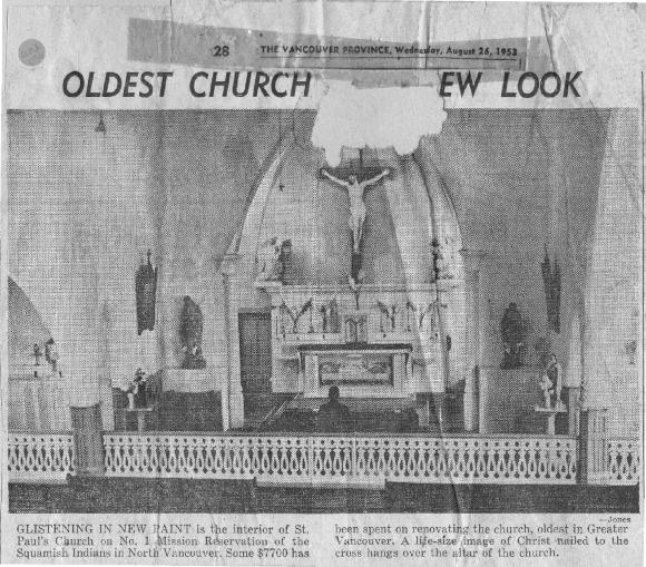 St. Paul's Repaired: Indians Spend $7700 Renovating Old Church