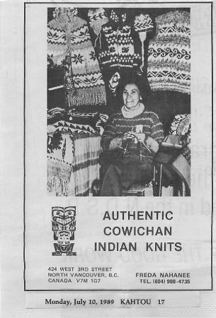 Authentic Cowichan Indian Knits