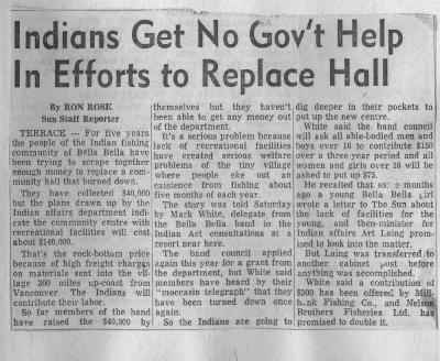 Indians Get No Gov't Help in Efforts to Replace Hall