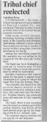 Tribal chief reelected