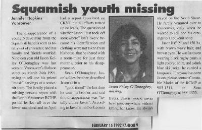 Squamish youth missing