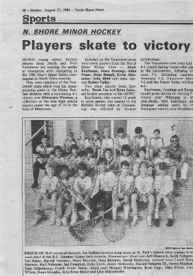N. Shore Minor Hockey: Players skate to victory