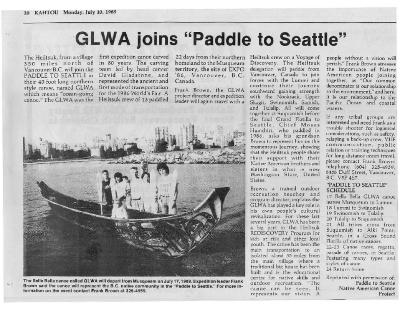 GLWA joins "Paddle to Seattle"