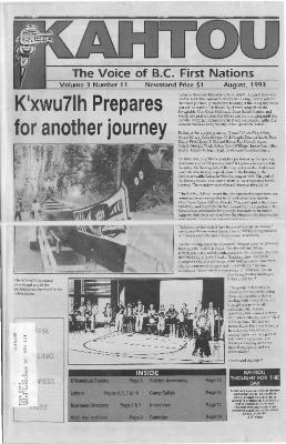 K'xwu7lh Prepares for another journey