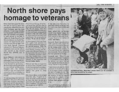 North shore pays homage to veterans