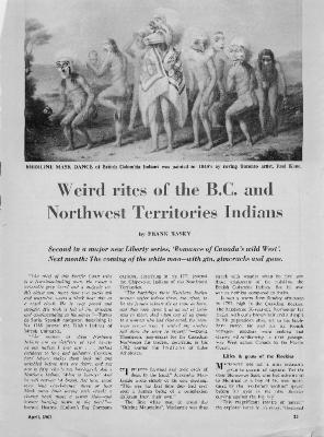 Weird rites of the B.C. and Northwest Teritories Indians