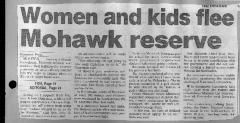 Women and kids flee Mohawk reserve