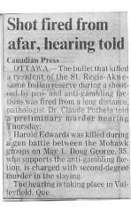 Shot fired from afar, hearing told