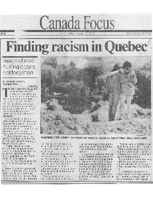 Finding racism in Quebec
