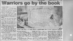 Warriors go by the book