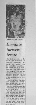 Dominic foresees freeze
