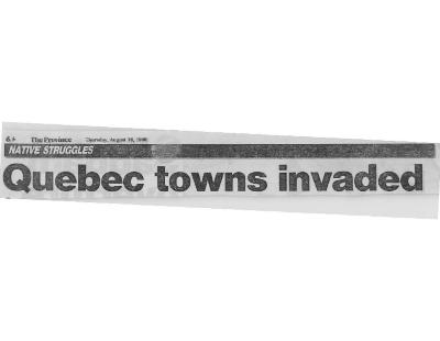 Quebec towns invaded