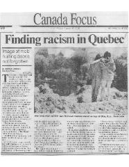Finding racism in Quebec