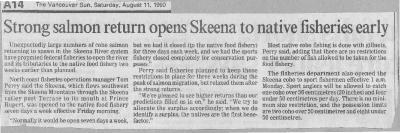 Strong salmon return opens Skeena to native fisheries early