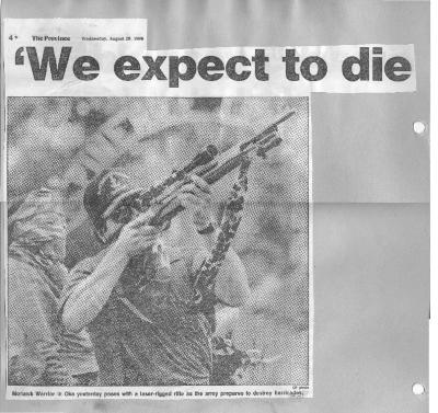 We expect to die'