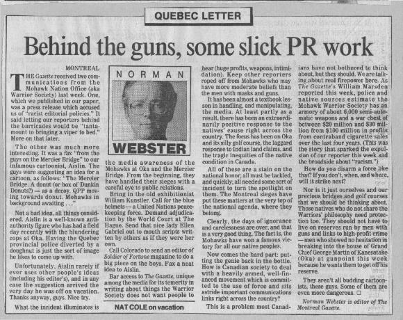 Behind the guns, some slick PR work