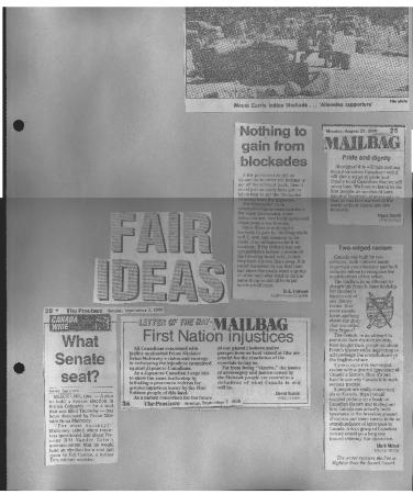 [Protests and blockades newspaper clippings]