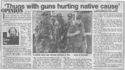 Thugs with guns hurting native cause'