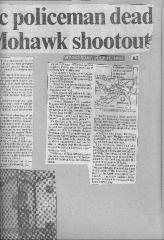 ...policeman dead...Mohawk shootout