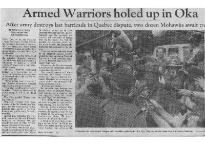 Armed Warriors holed up in Oka