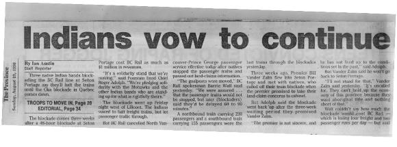 Indians vow to continue blockade