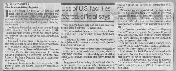 Use of U.S. facilities feared, official says