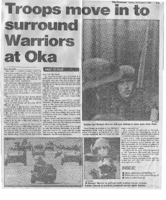 Troops move in to surround Warriors at Oka