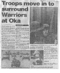 Troops move in to surround Warriors at Oka