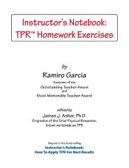 Instructor's Notebook: TPR Homework Exercises