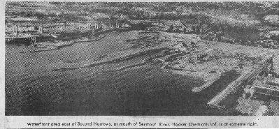 Waterfront area east of Second Narrows