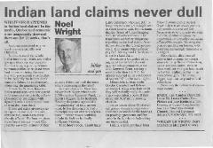 Indian land claims never dull