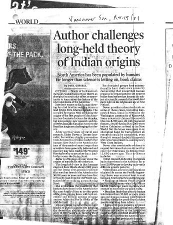 Author challenges long-held theory of Indian origins