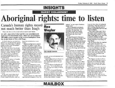 Aboriginal rights: time to listen